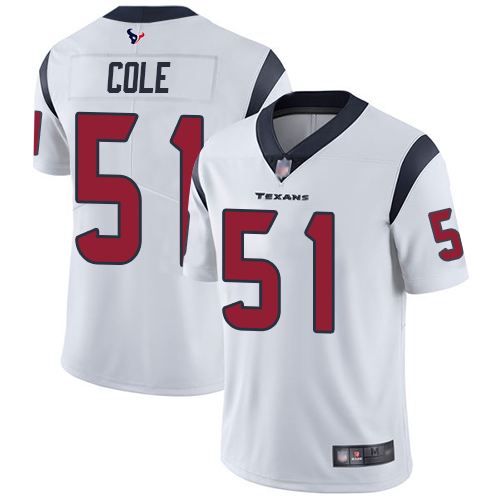Houston Texans Limited White Men Dylan Cole Road Jersey NFL Football #51 Vapor Untouchable->houston texans->NFL Jersey